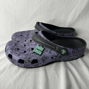 Disney Crocs Haunted Mansion Wallpaper Men 10 Women 12 Glow In The Dark Jibbitz